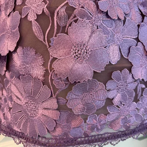 NWOT Bronx and Banco BOUQUET MARAYA LILAC LONG SLEEVE MINI DRESS - Picture 11 of 11